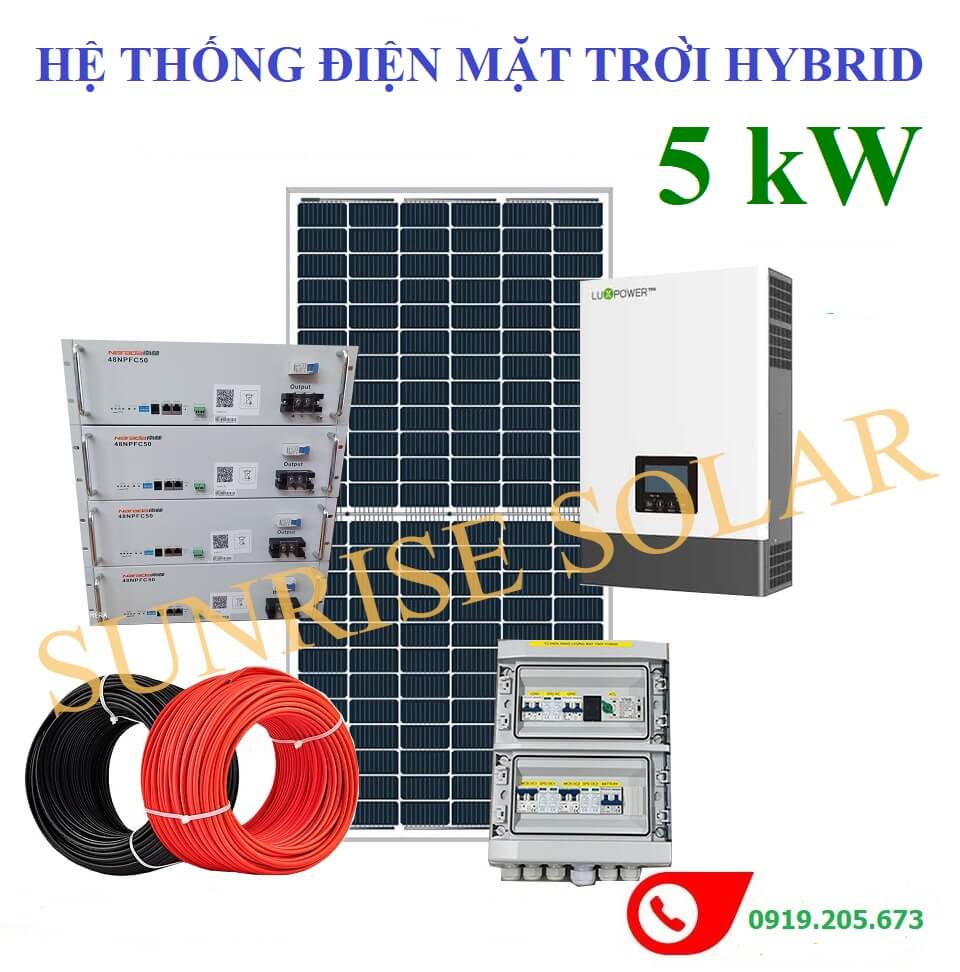 hệ thống điện mặt trời 5kw