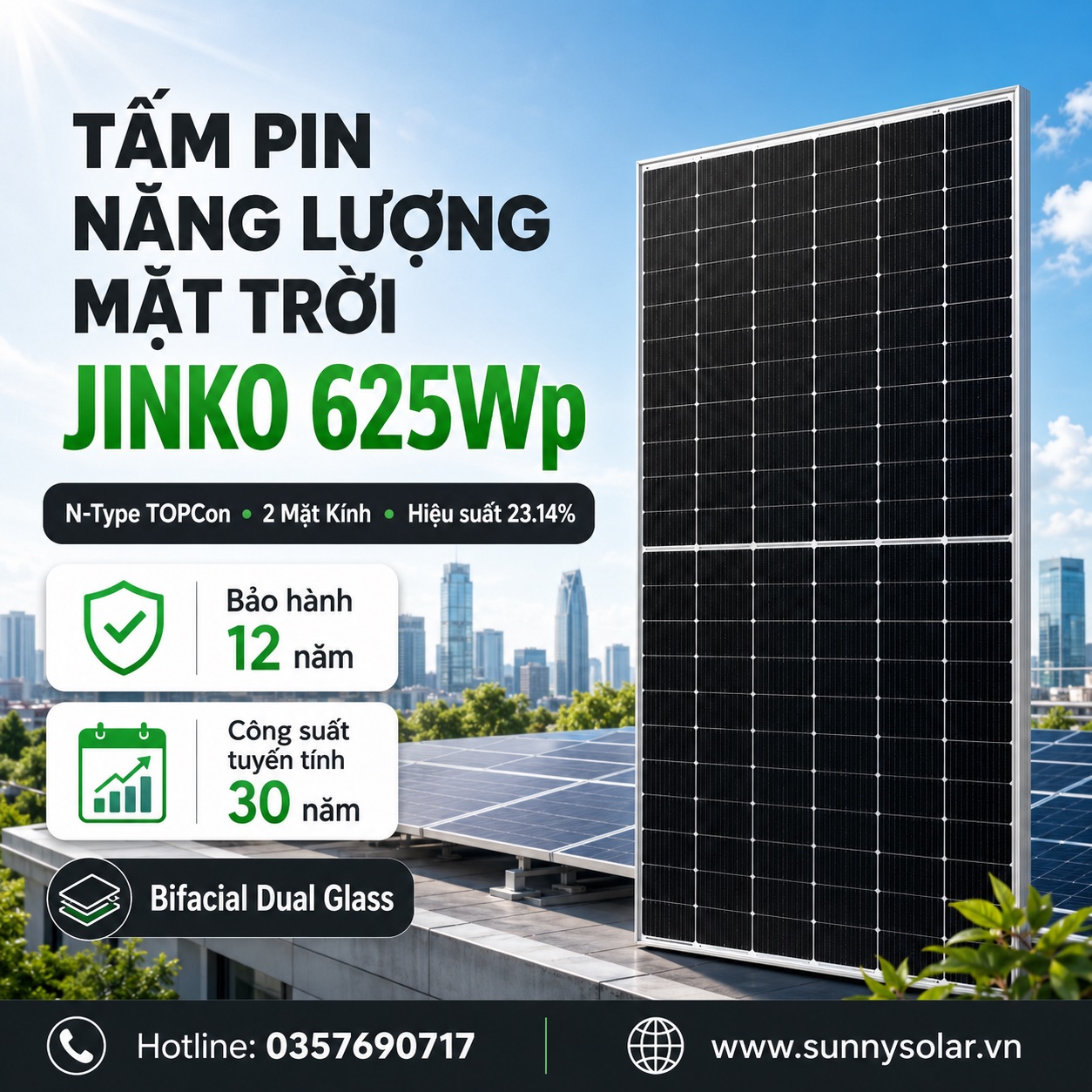 tấm pin mặt trời Jinko TPHCM